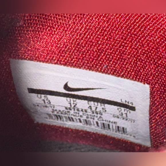 Nike LeBron 15 "New Heights" Men's Size 13 Pre-Owned No Box Dark Atomic Teal/Red - Picture 8 of 9